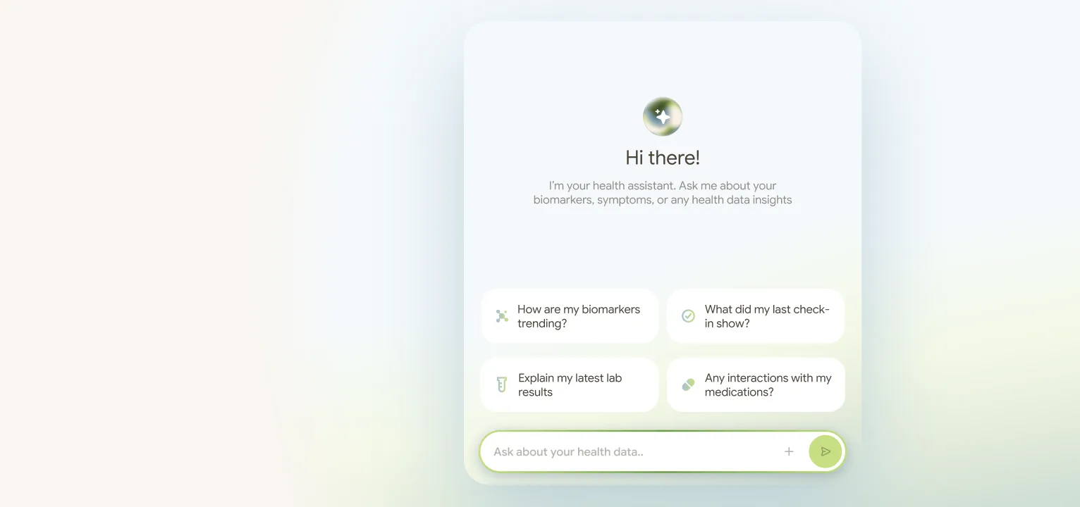 The Ask Octo assistant offering questions about your own record